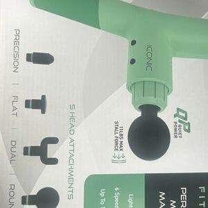 Iconic Green Massage Gun with Attachments